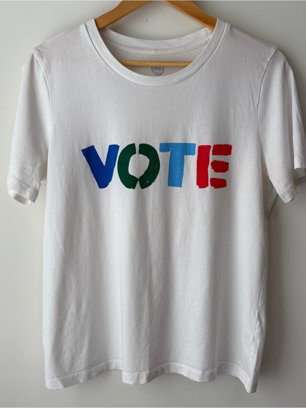 Tory Burch 100% Cotton, White Tee, L โฅ๏ธ